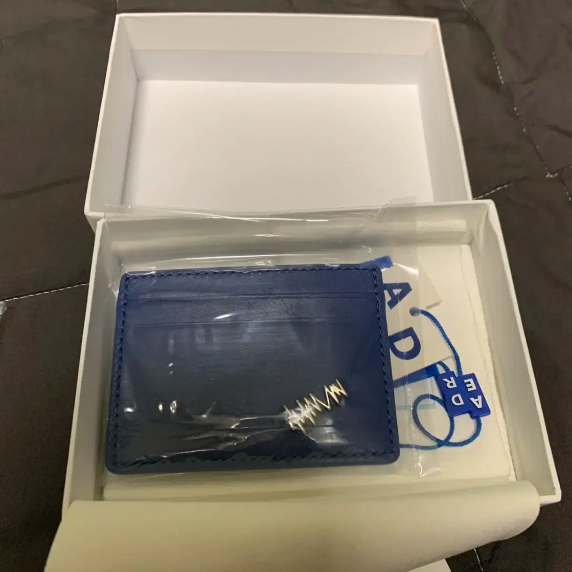Ader Error Bursa Card Holder Z-Blue 착용 스타일