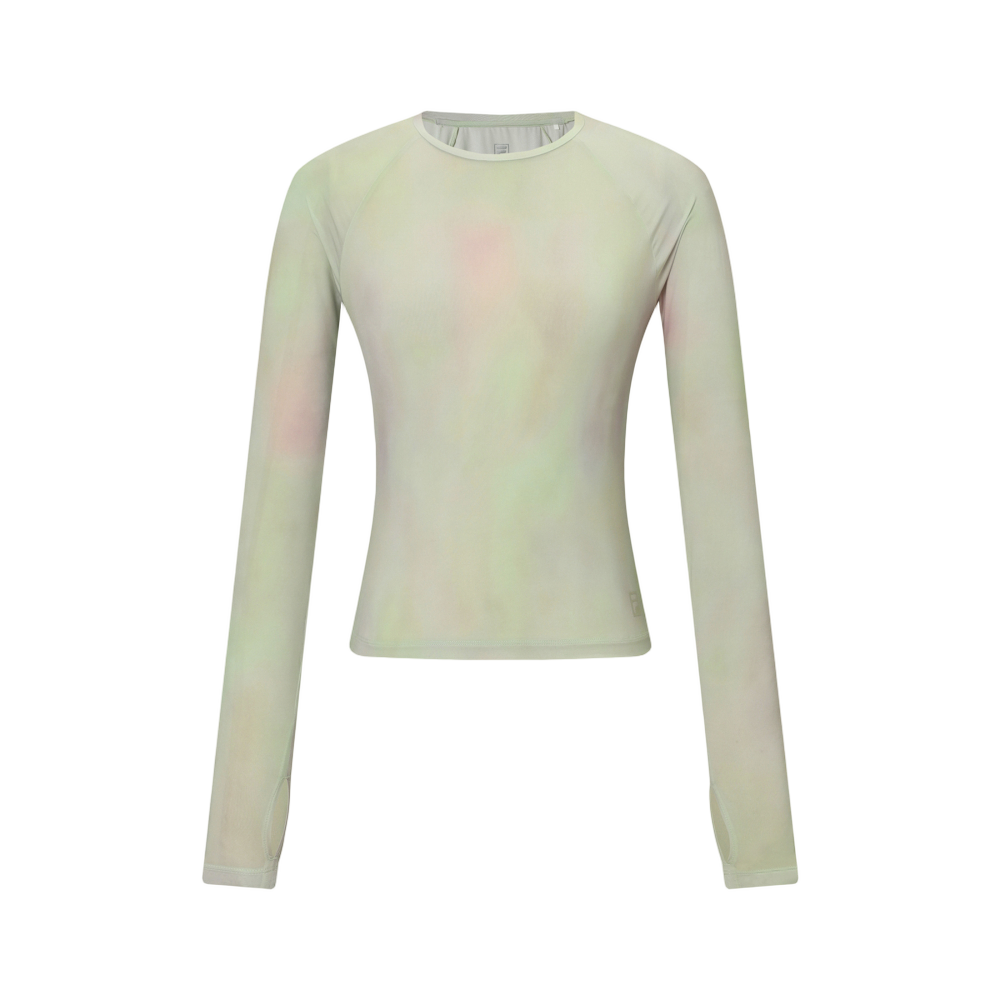 1100FS253RL02F006442 [6% 적립] FILA Pattern See-Through Long Sleeve Tee Light Blu