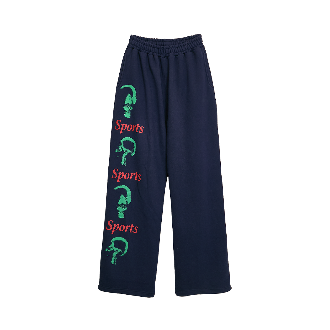 모스키토 머더러스 스포츠 와이드 스웻팬츠 네이비(Mosquito Murderers Sports Wide Sweatpants Navy)