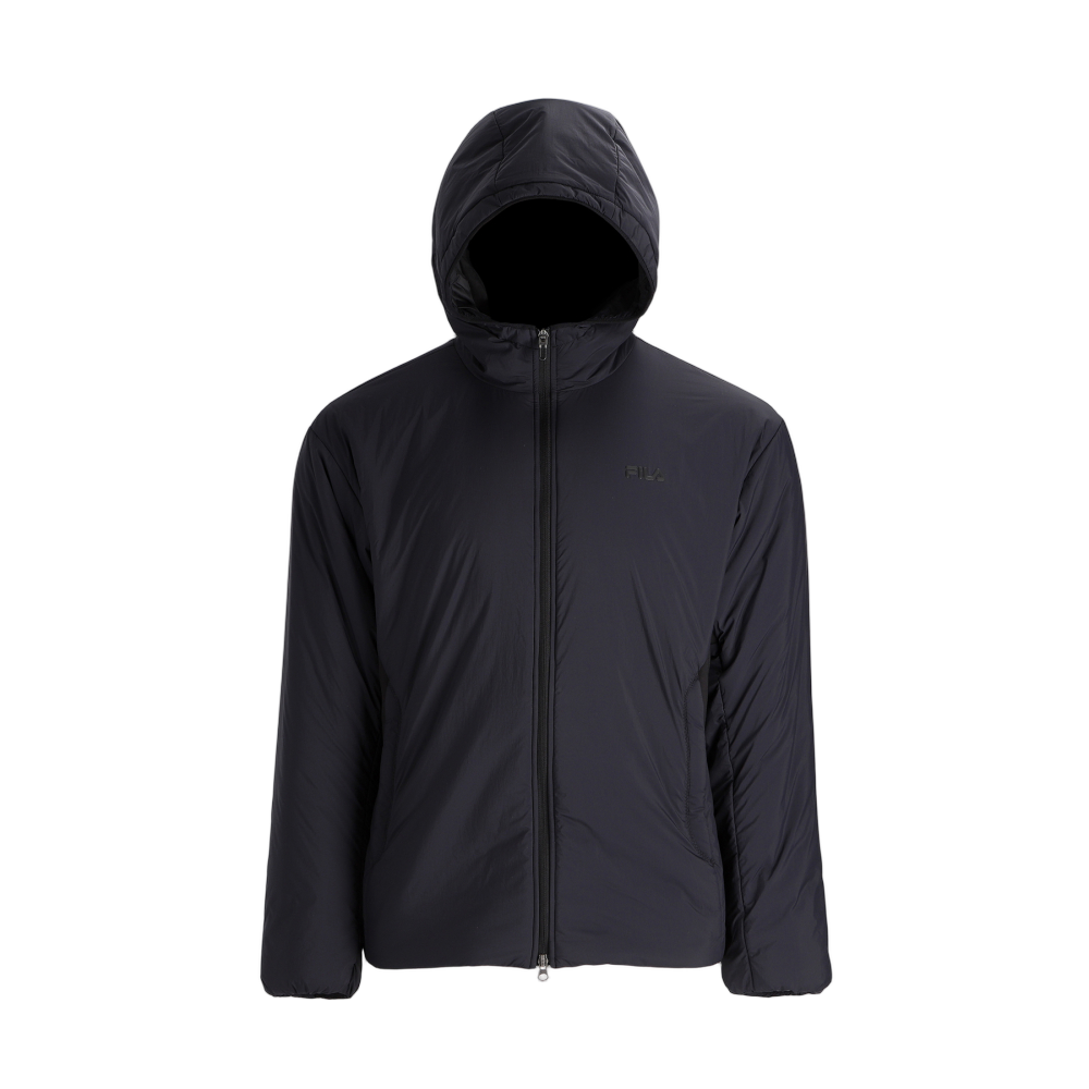 1100FS254JK02X001001 [6% 적립] FILA Woven Stretch Hooded Padded Jacket Black