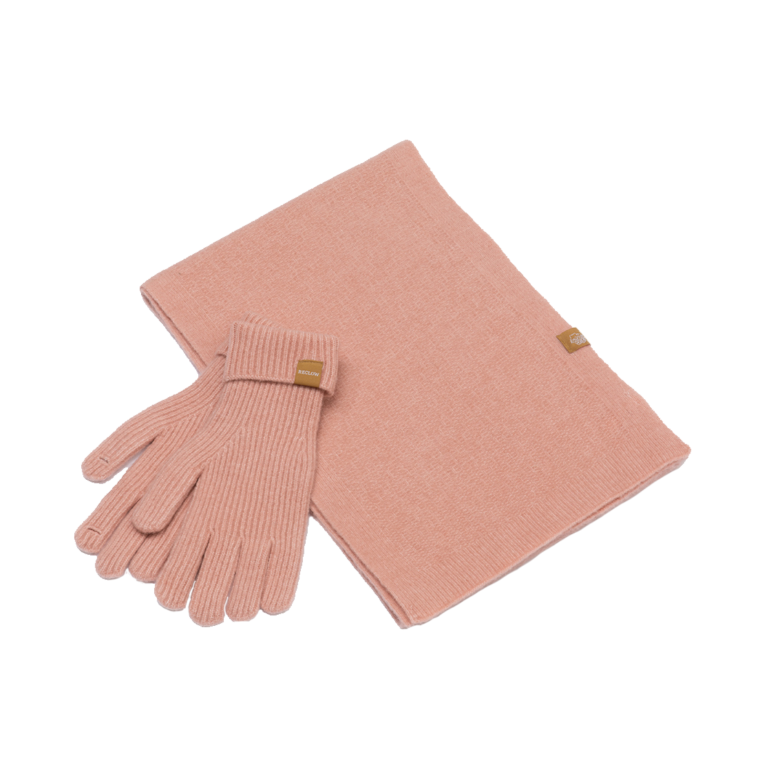 리끌로우 니트장갑 머플러 세트 핑크(RECLOW Knit Gloves Muffler Set Pink) - 1