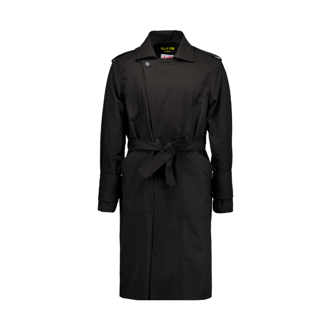 풀오브썬 커브 트렌치 코트 블랙(Full of Ssun Curved Trench coat Black)