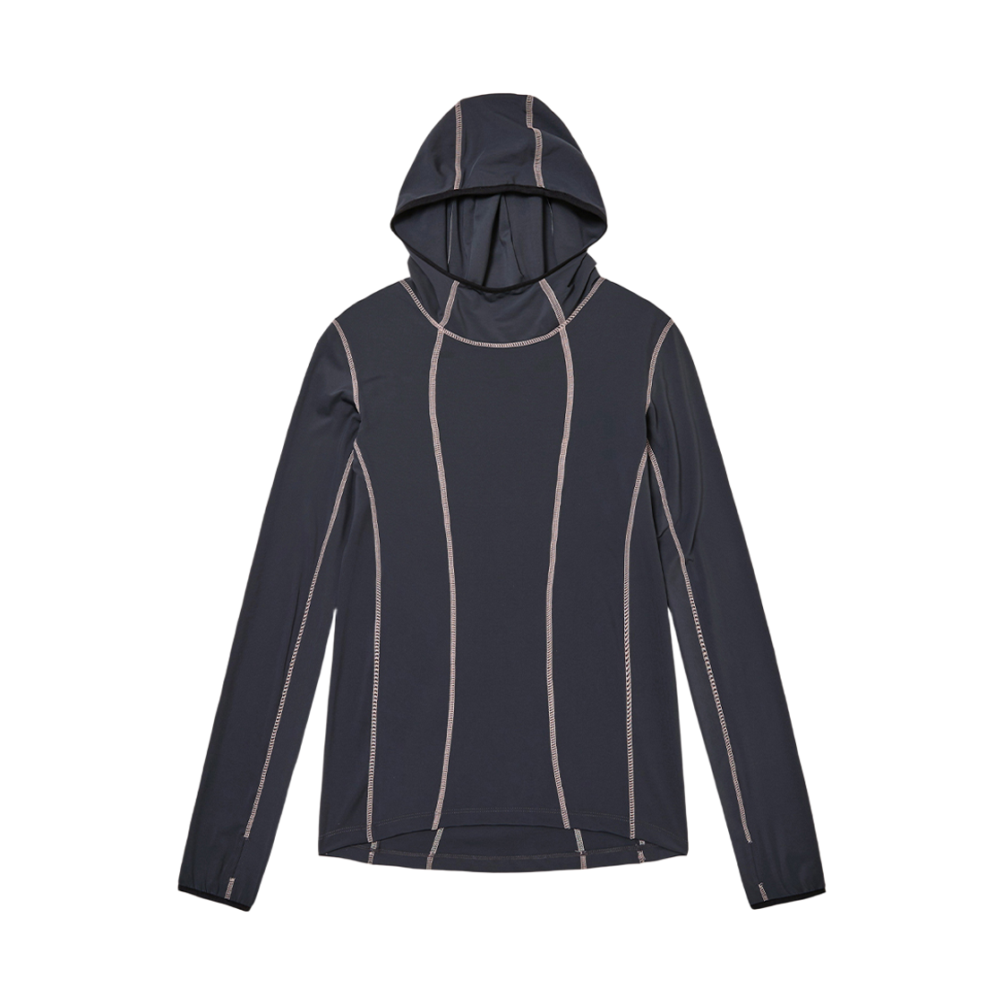 S25FW2002DG SEEN Shape Stitched Hoodie Dark Grey