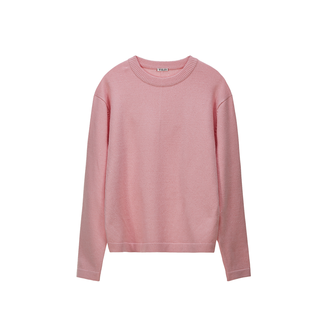 유지 맨즈 미드나잇 스파클 라운드넥 니트 탑 핑크(YUJI Men'S Midnight Sparkle Round Neck Knit Top Pink)