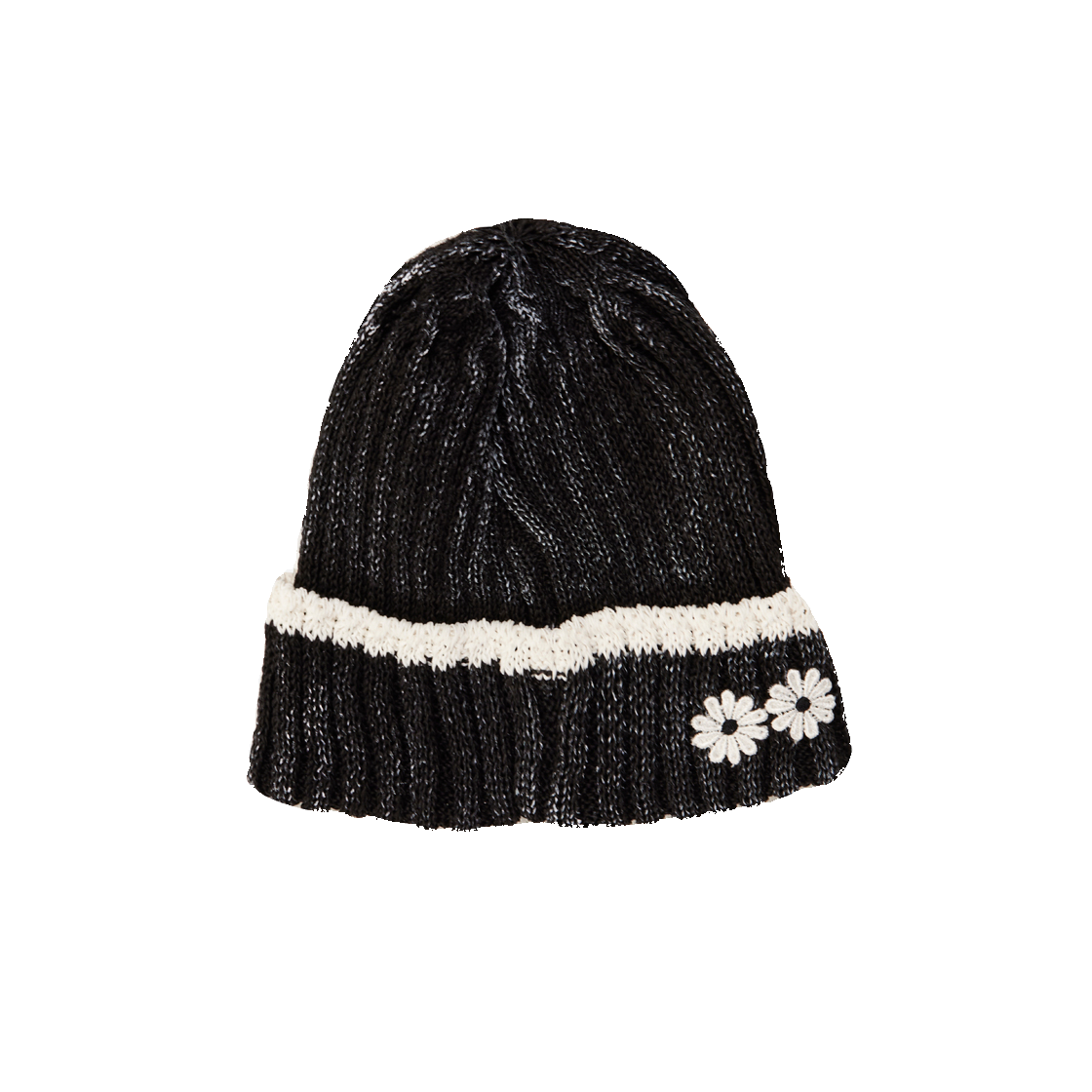 더그레이티스트 더티 플라워 비니 블랙(THE GREATEST Dirty Flower Beanie Black)