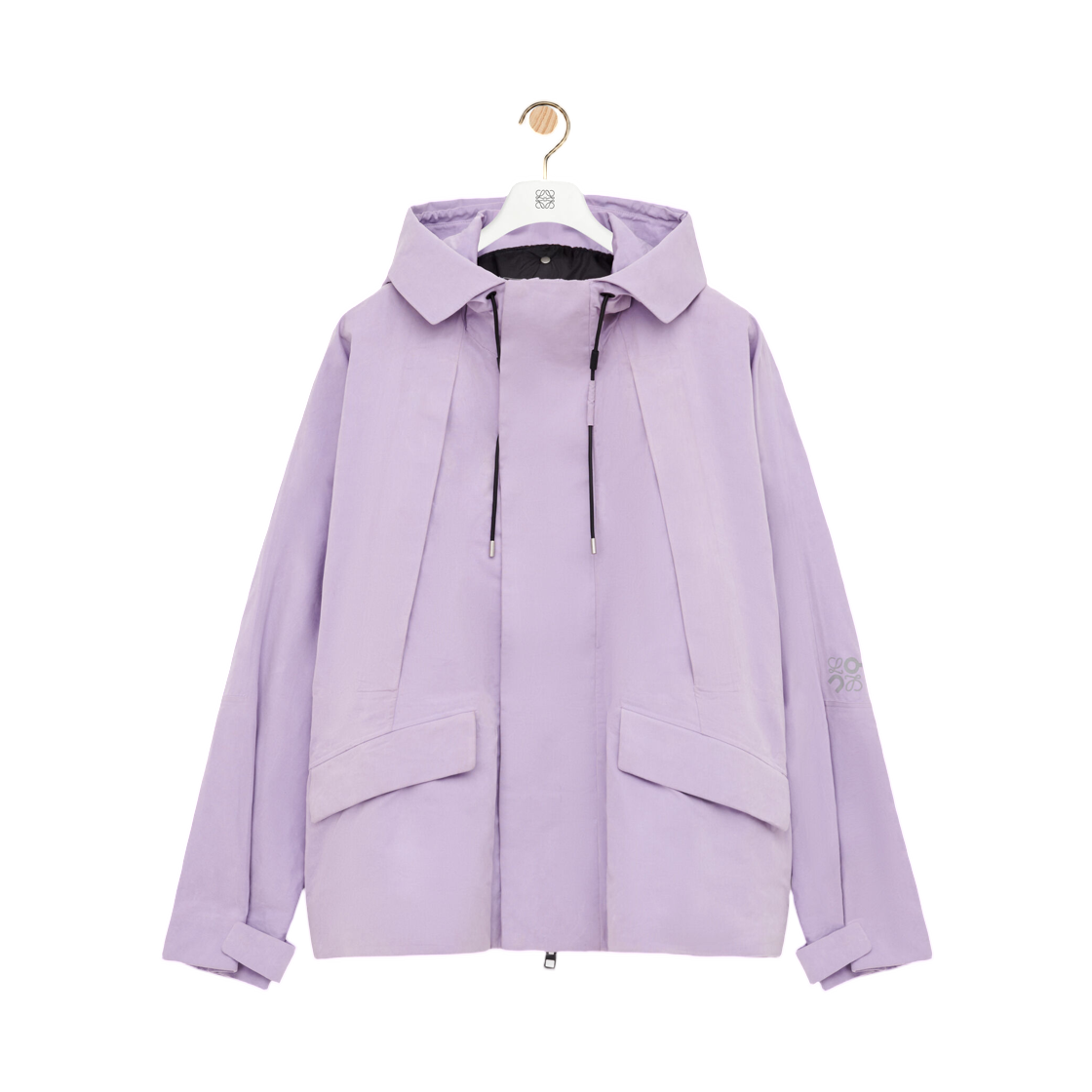 H929Y02X06-6140 Loewe x On Running Short Parka In Technical Cotton Lilac