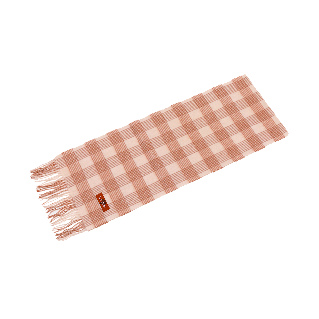 리끌로우 울 100% 체크 머플러  캐롯(RECLOW Wool 100% Check Muffler  Carrot) - 3