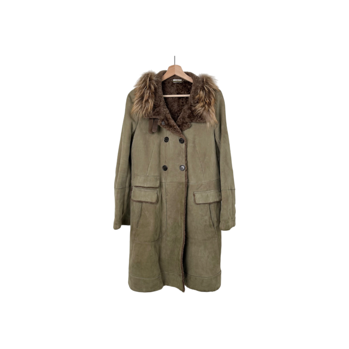 IT8LQPUUWW6Q Brunello Cucinelli Lambskin Fur Lined Shearling Mustang Jacket