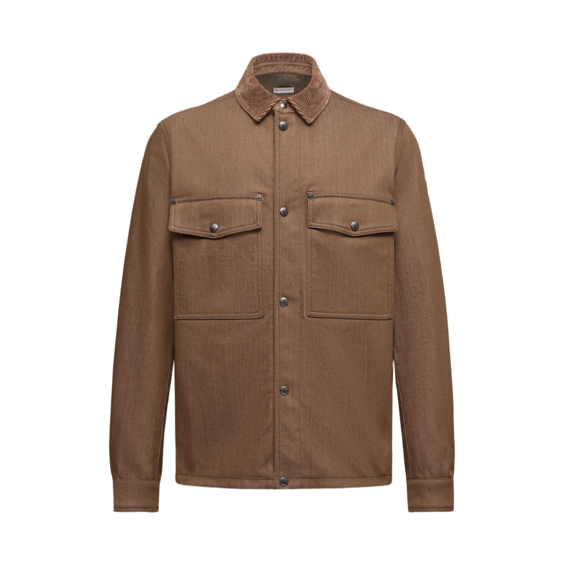 몽클레르 데님 코듀로이 트림 셔츠 자켓 브라운 - 25FW(Moncler Denim Corduroy Trimmed Shirt Jacket Brown - 25FW) - 1