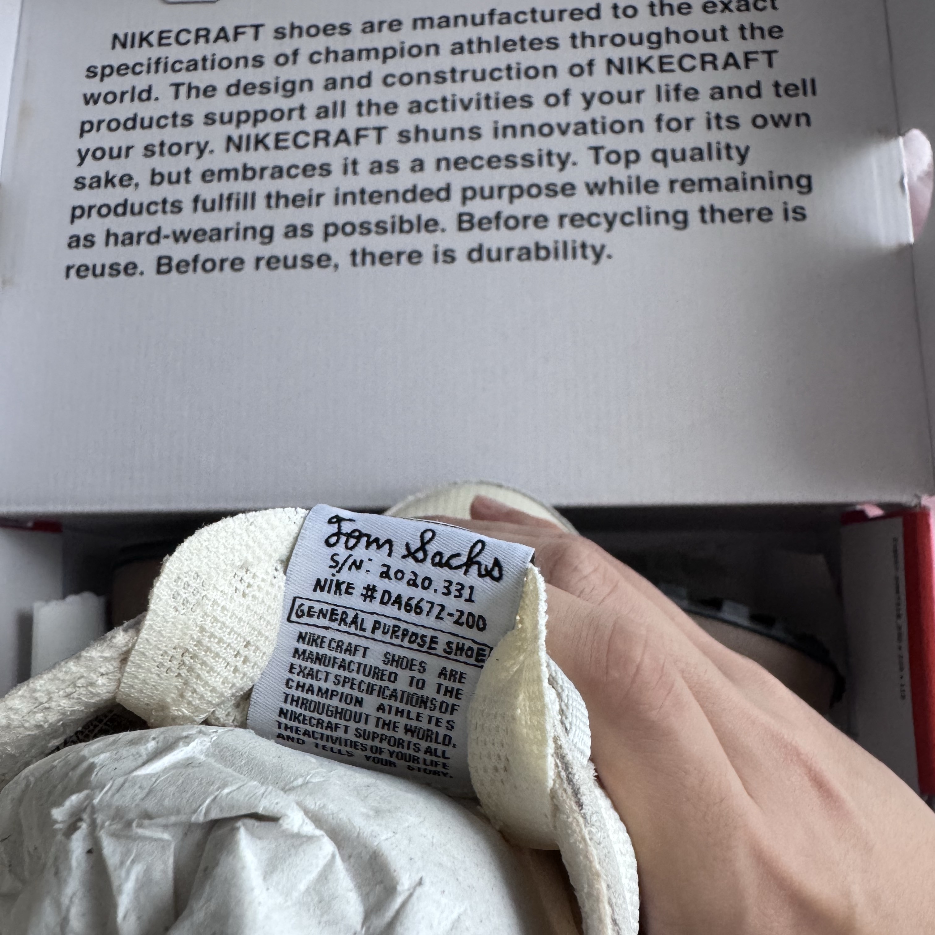 Nike x Tom Sachs General Purpose Shoe Light Cream 착용 스타일 - 2
