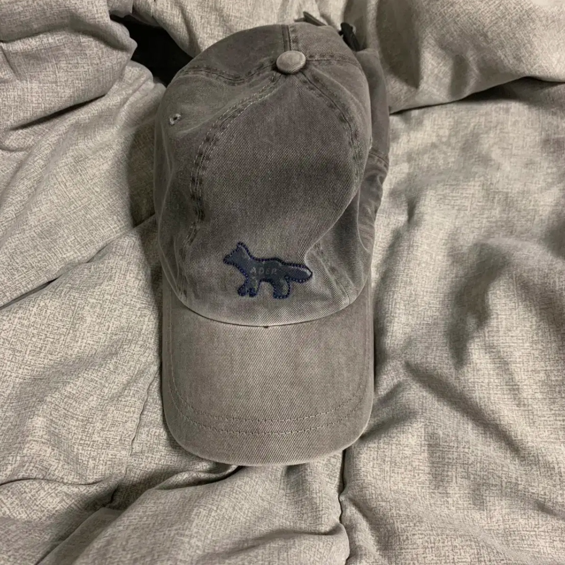 Ader Error x Maison Kitsune Triple Fox Head Cap Pink 착용 스타일