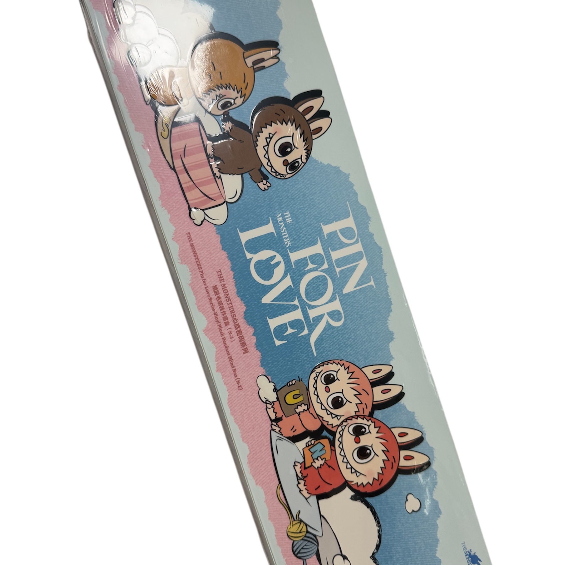 Pop Mart Labubu The Monsters Pin For Love Series Vinyl Plush Pendant Sealed Case (N-Z) (14 Blind Boxes) 착용 스타일 - 2