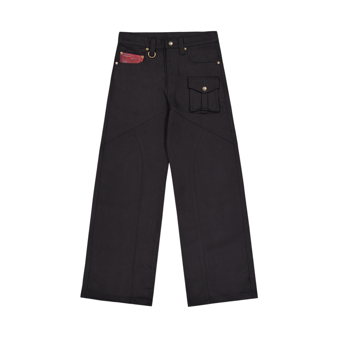 パンツ FULL OF SSUN CIRCLE CARGO LEATHER PANTS 풀오브썬 써클 카고 워싱 레더 팬츠 블랙 | Full of Ssun | KREAM
