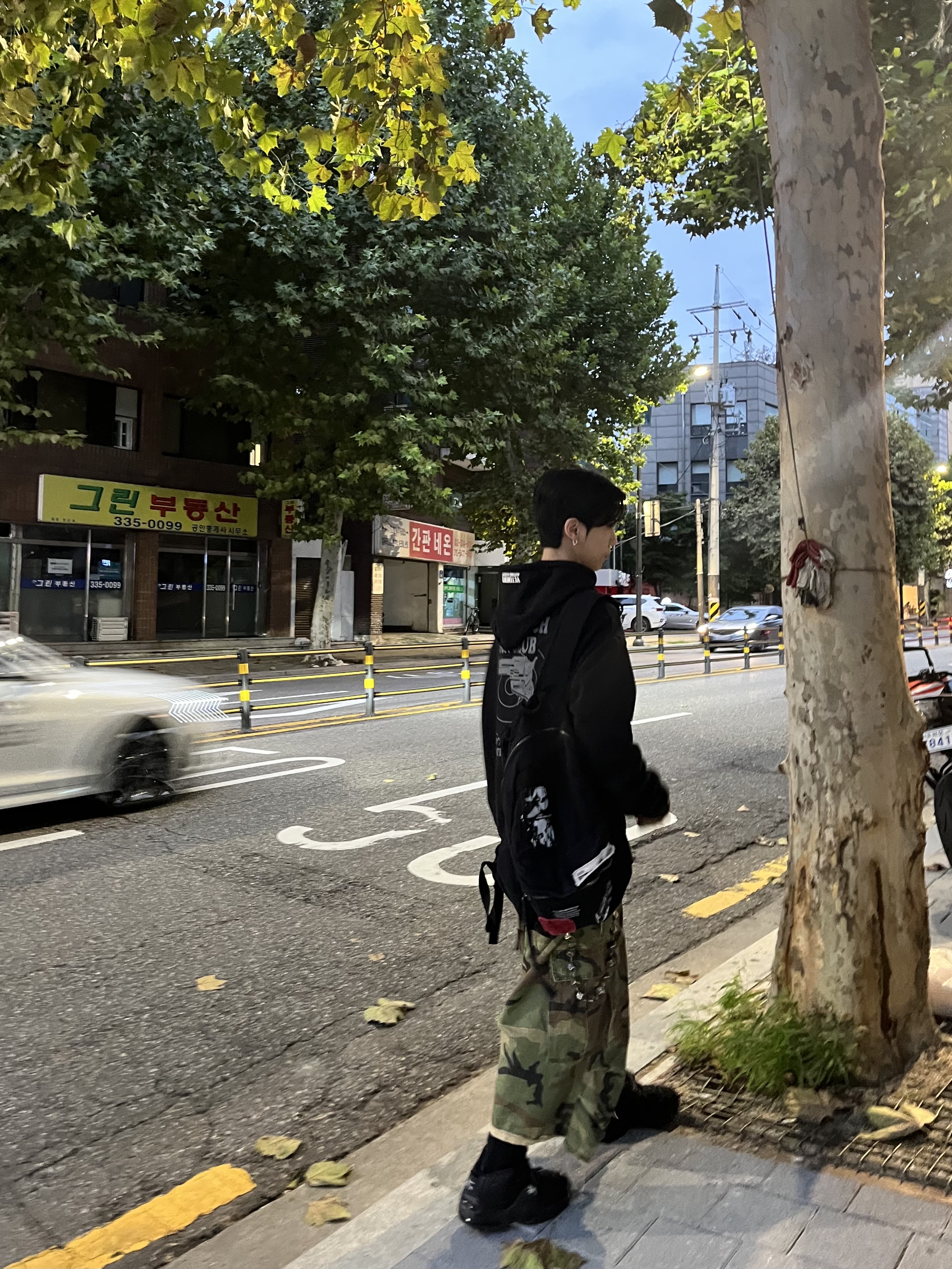 NOD Stone Washed Cargo Shorts Camo, Nike x Stussy Air Penny II Black 착용 스타일 - 2