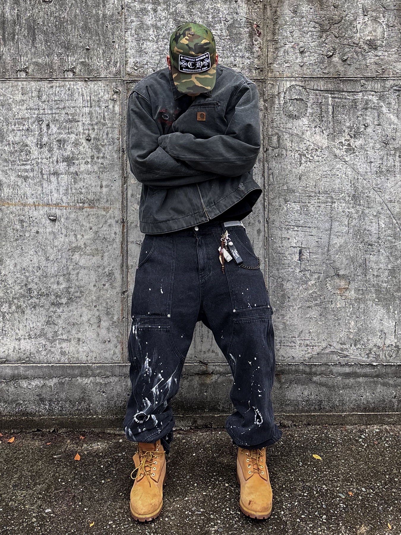 Wapworks Work Double Knee Carpenter Pants, Timberland Premium 6 inch Waterproof Boot Wheat Nubuck - Wide 착용 스타일 - 2