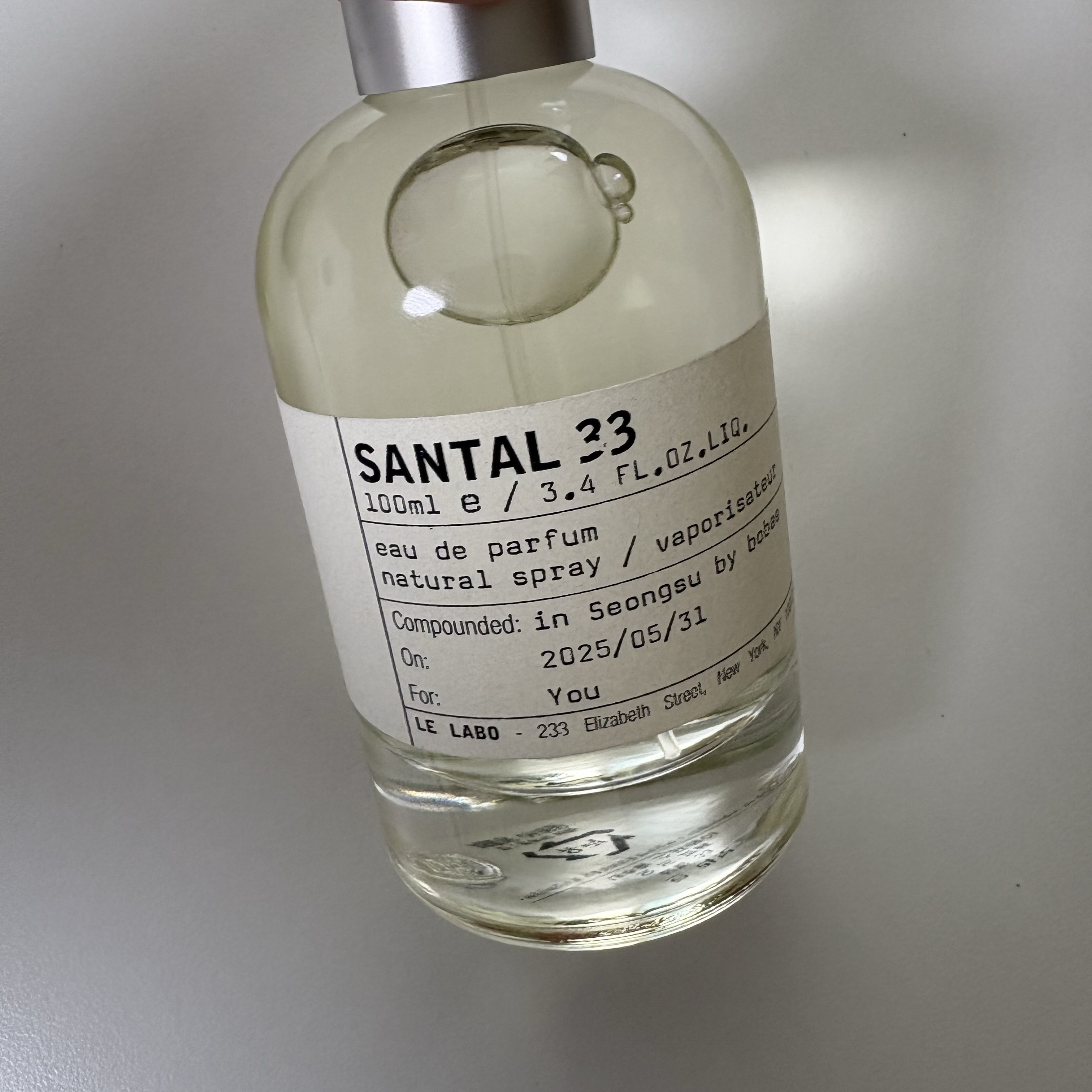 Le Labo Santal 33 Eau De Parfum 100ml 착용 스타일