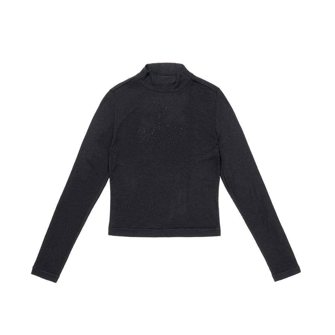 FVEG42112 [Dimito X PLAYBOY] Bunny Charmstone Neck Top Black