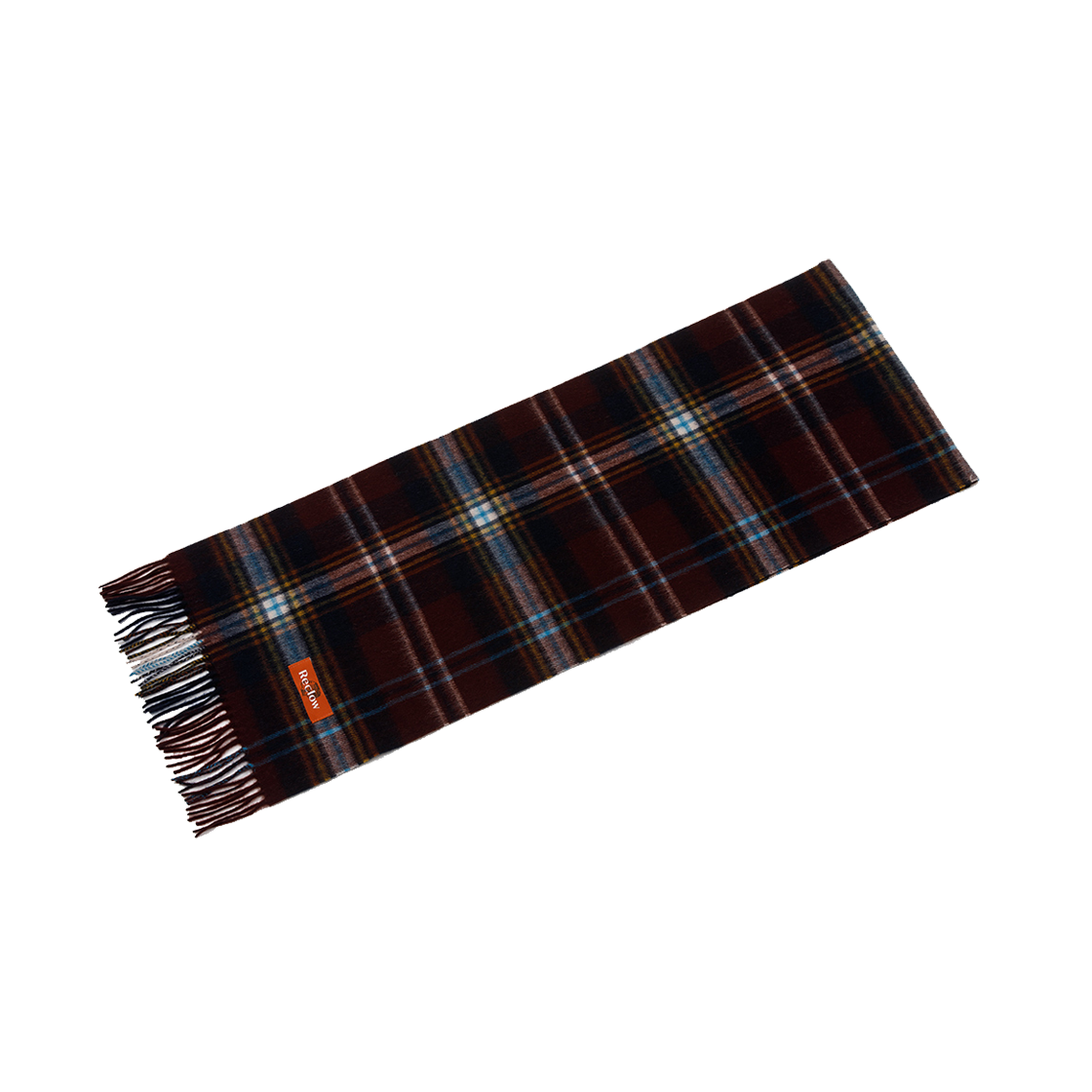 리끌로우 이니 체크 울 100% 머플러 와인(RECLOW Eeny Check Wool 100% Muffler Wine) - 3