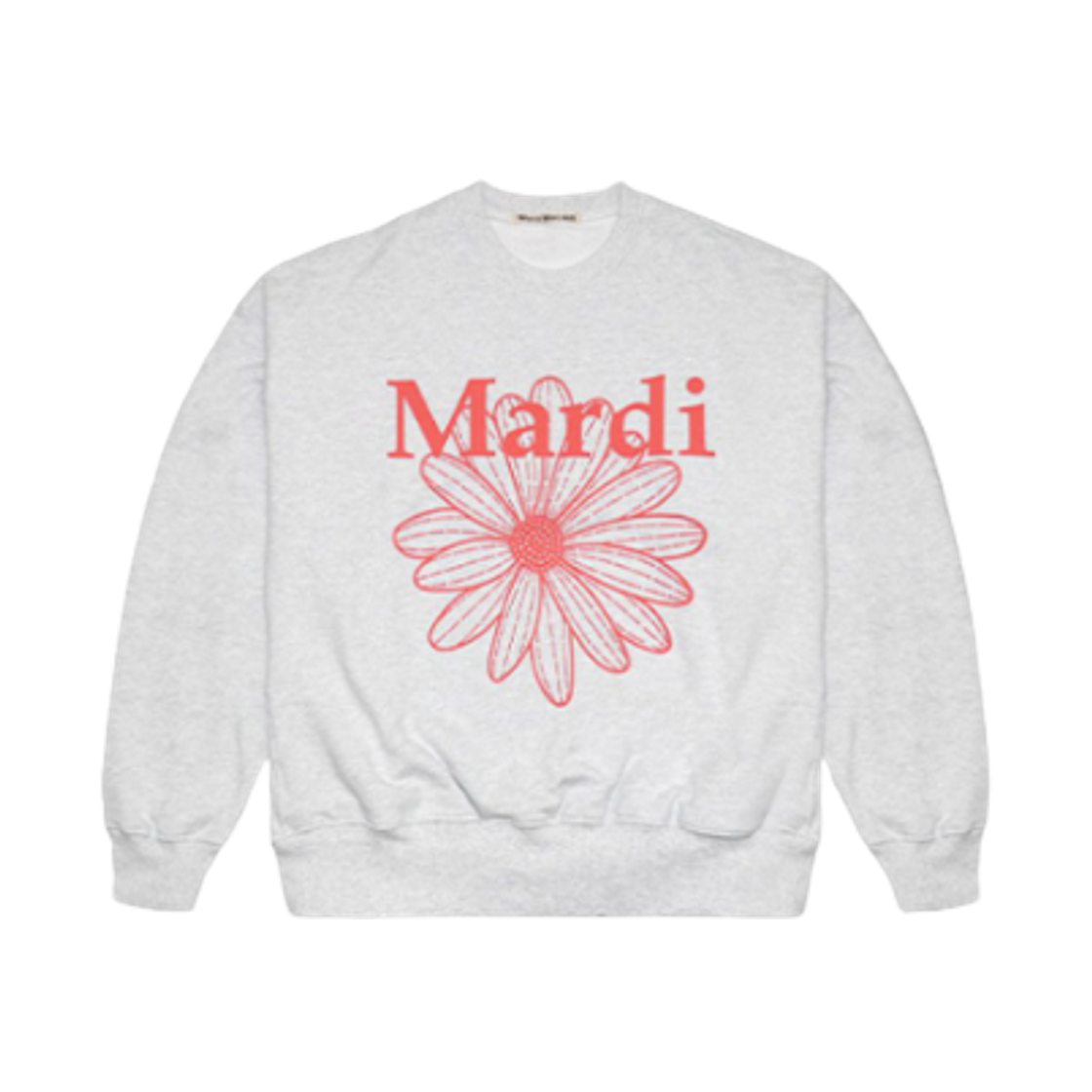 (W) 마르디 메크르디 플라워마르디 스웨트셔츠 헤더 코랄((W) Mardi Mercredi Flowermardi Sweatshirt Heather Coral)
