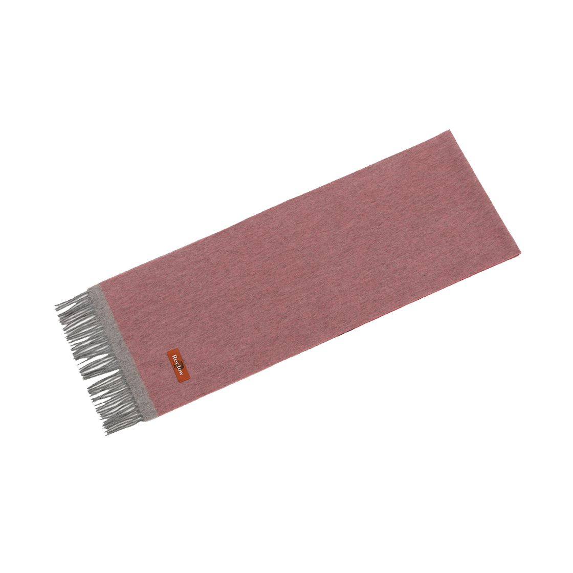 리끌로우 울 100% 배색 머플러 투톤핑크(RECLOW Wool 100% Color Block Muffler  TwoTone Pink) - 3