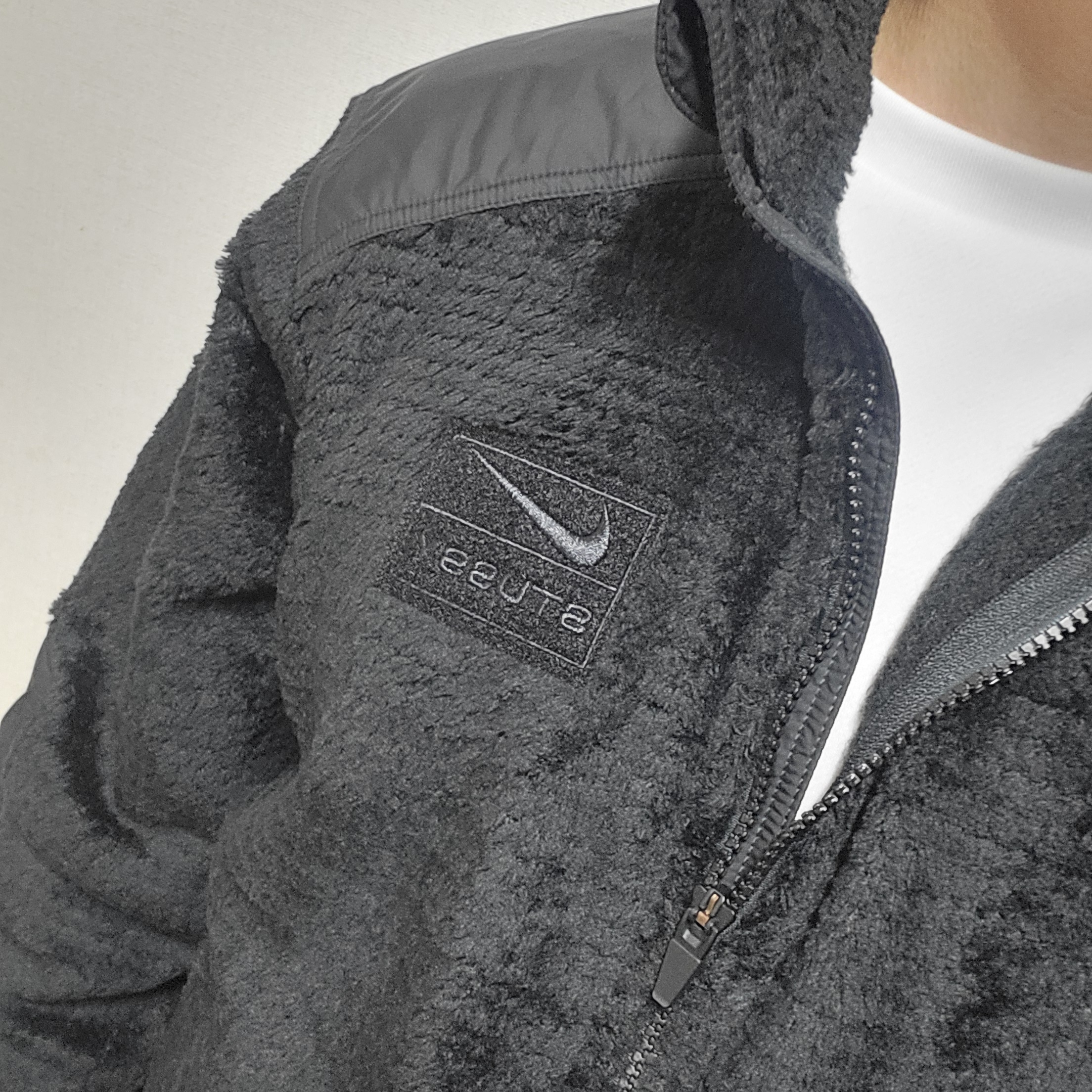 Nike x Stussy Full Zip Fleece Black (HQ8524-010) 착용 스타일