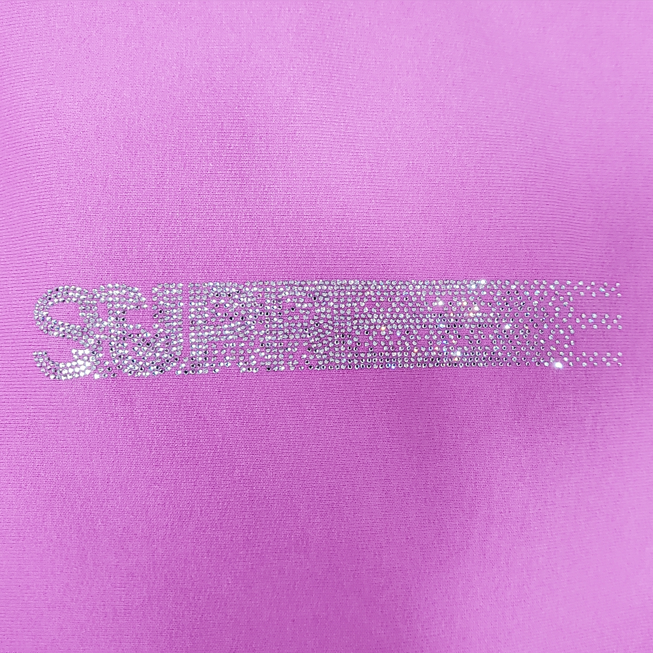 Supreme Swarovski Motion Logo Hooded Sweatshirt Pink - 25FW 착용 스타일