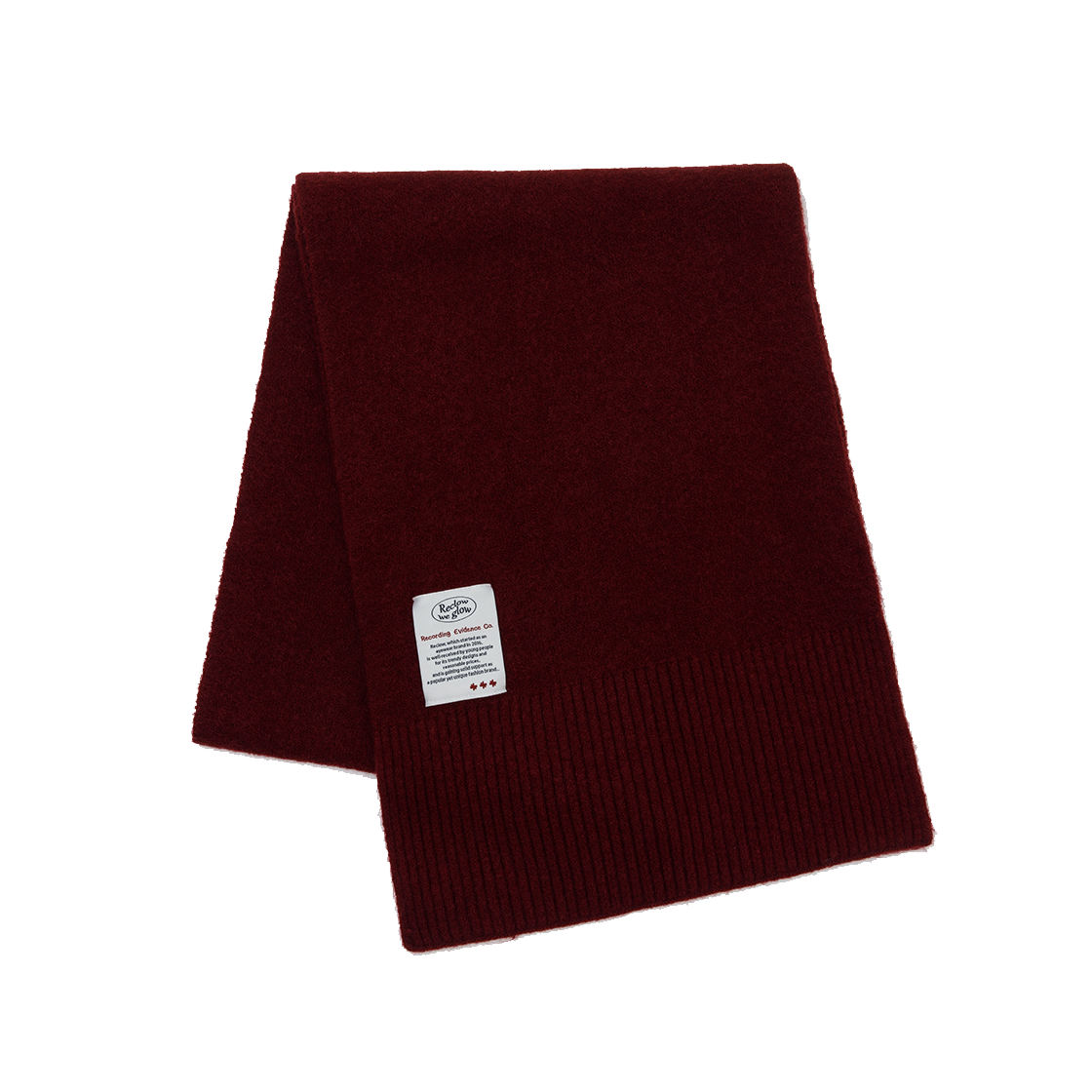 리끌로우 울터치 니트 머플러 와인(RECLOW Wool Touch Knit Muffler Wine)