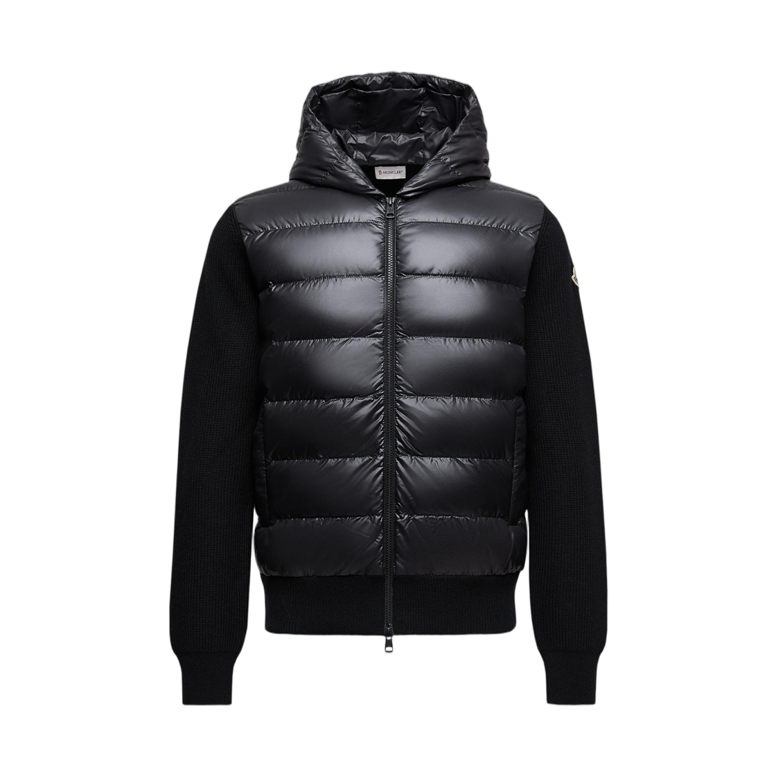 몽클레르 패딩 울 집업 후드 블랙 - 25FW(Moncler Padded Wool Zip Up Hoodie Black - 25FW)