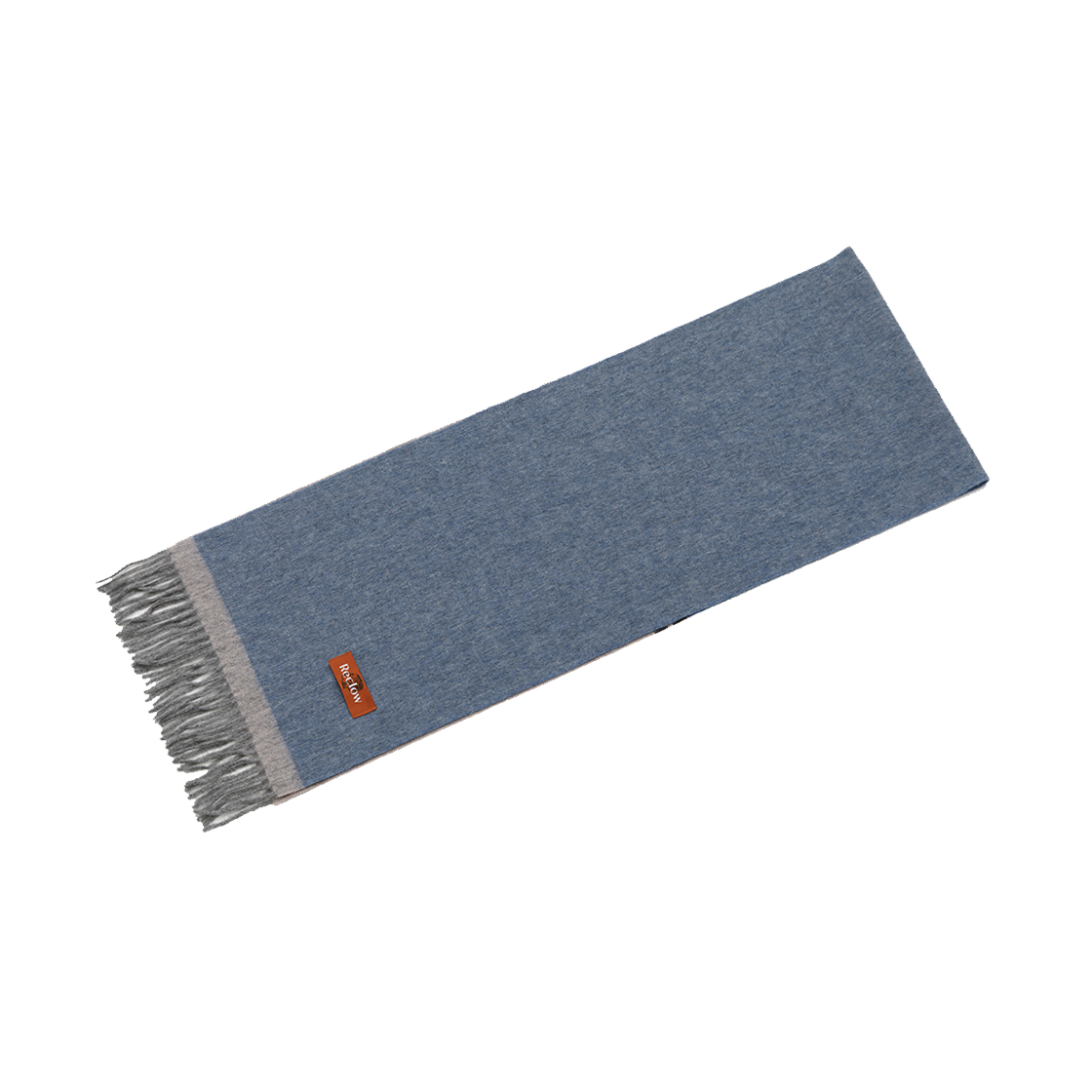 리끌로우 울 100% 배색 머플러 투톤네이비(RECLOW Wool 100% Color Block Muffler  TwoTone Navy) - 3