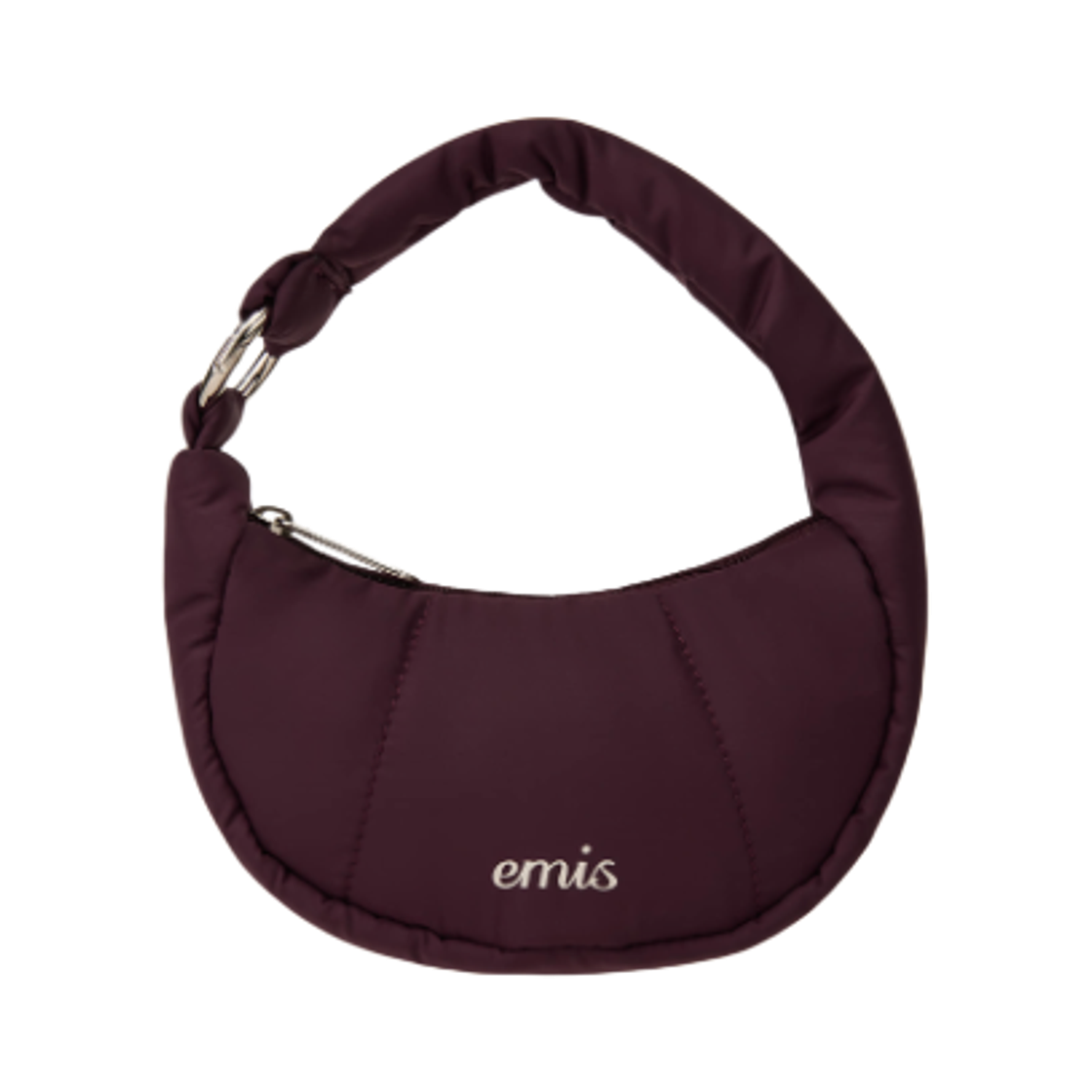 이미스 패디드 미니 백 키링 버건디(Emis Padded Mini Bag Keyring Burgundy)