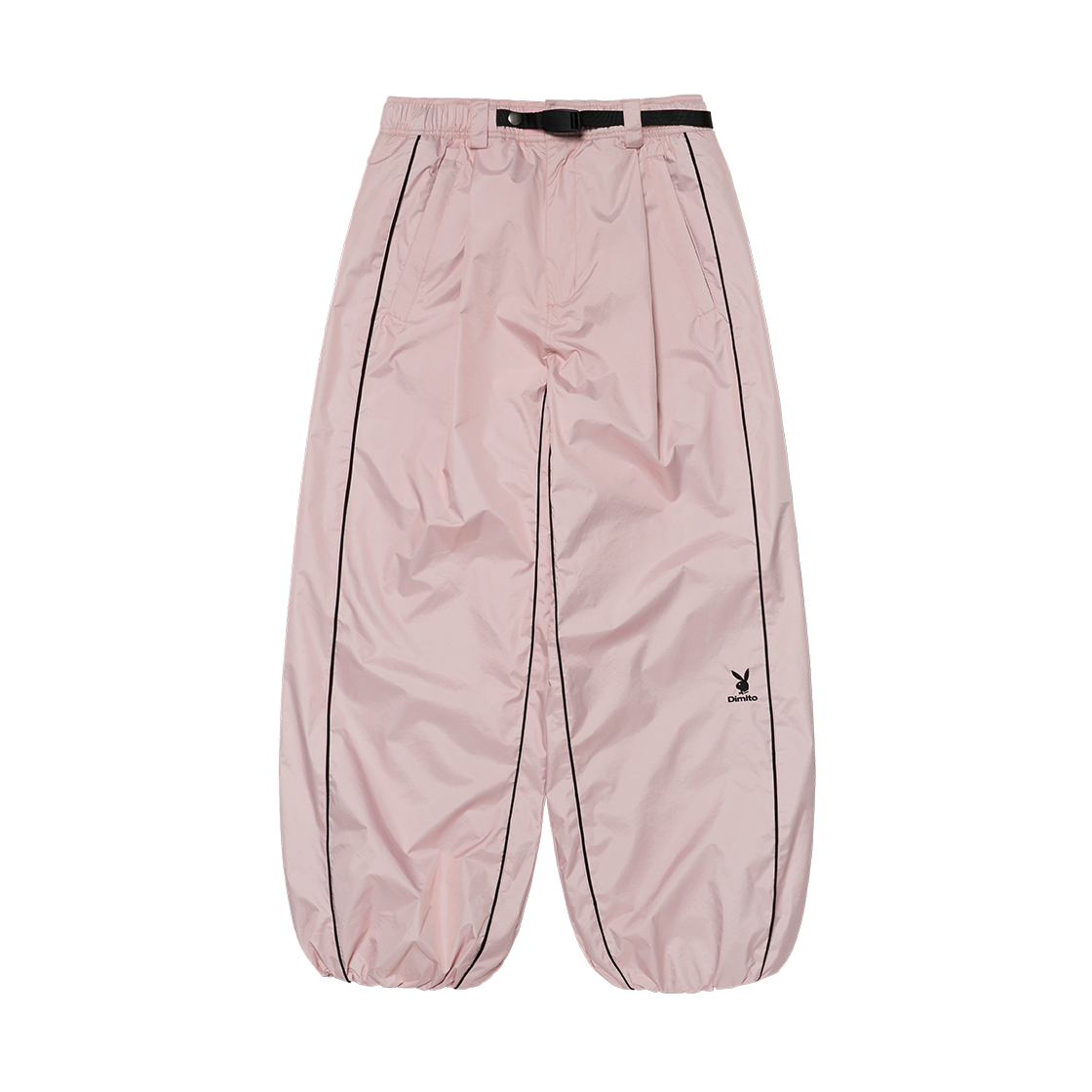 NVST33252 [Dimito X PLAYBOY] Piping Banded Pants Wide Fit Lv.2 Baby Pink