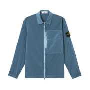 Stone Island 1200031 Nylon Metal In Econyl Comfort Fit Overshirt with Chest Pocket and Two-Way Zip Steel Blue - 25FW
