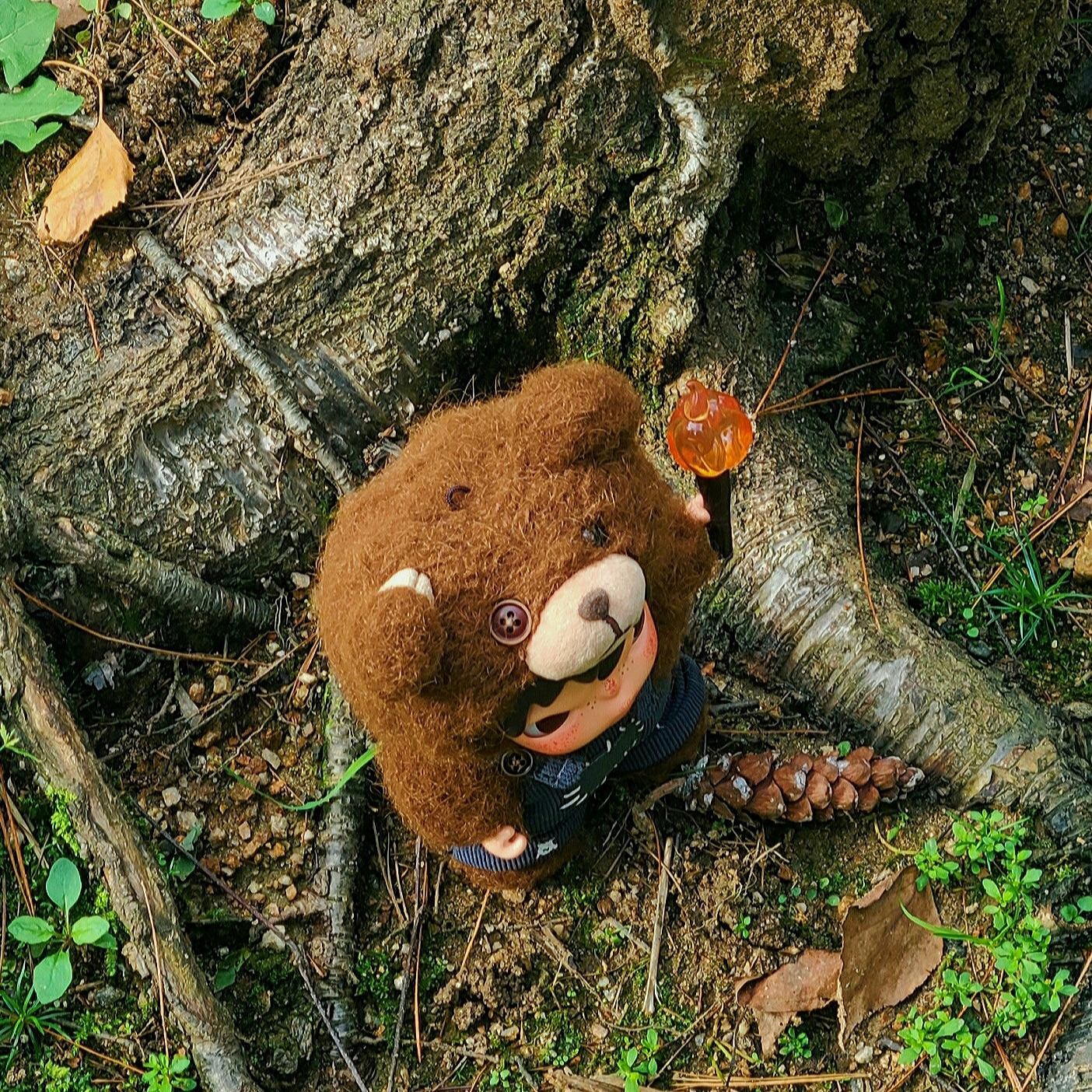Pop Mart Hirono Living Wild-Fight For Joy Plush Doll 착용 스타일 - 1