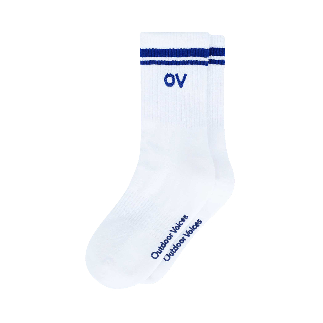 아웃도어보이스 스트라이프 미들 삭스 블루(Outdoor Voices Stripe Middle Socks Blue)
