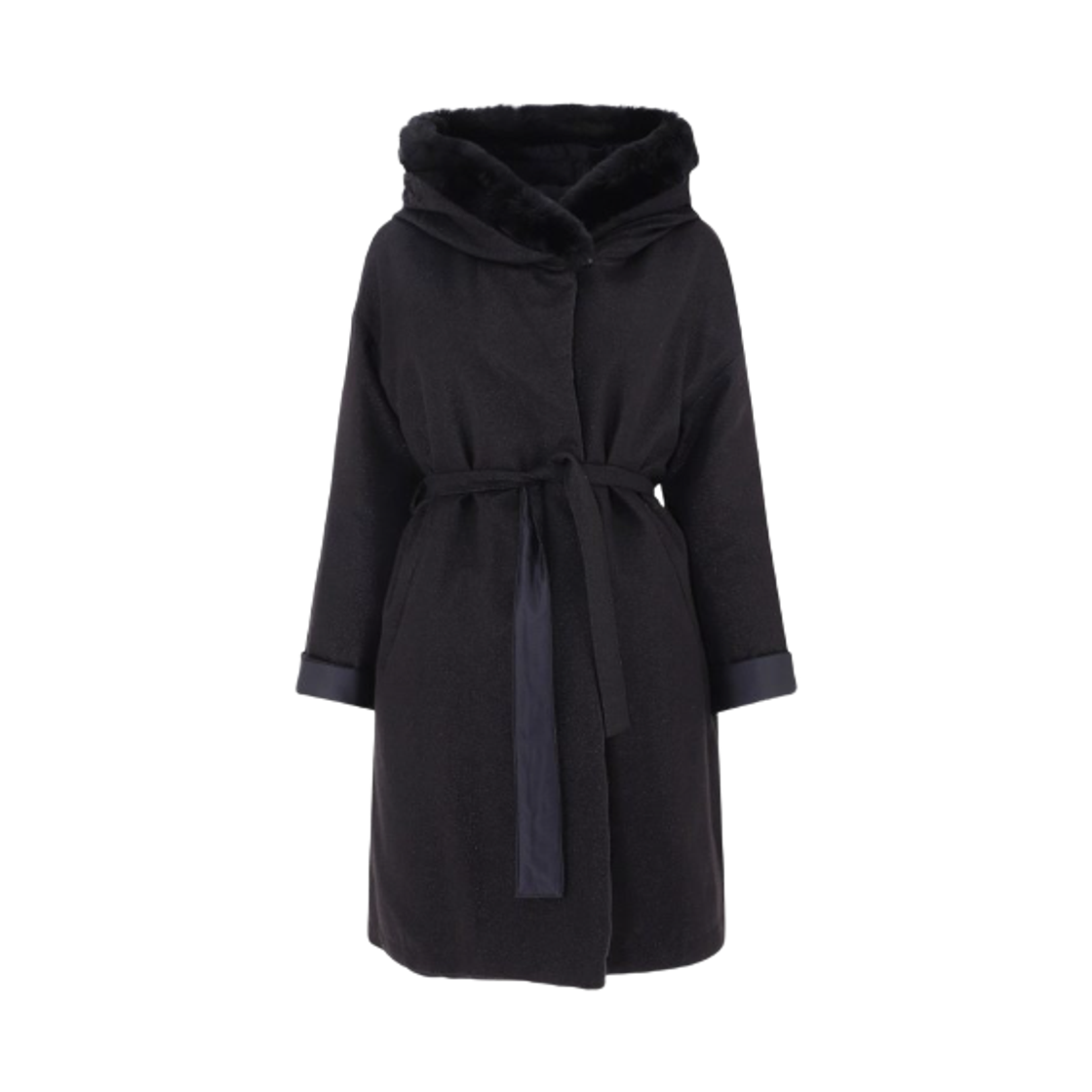 (W) 에르노 리버시블 다운 코트 블랙((W) Herno Reversible Down Coat Black) - 1