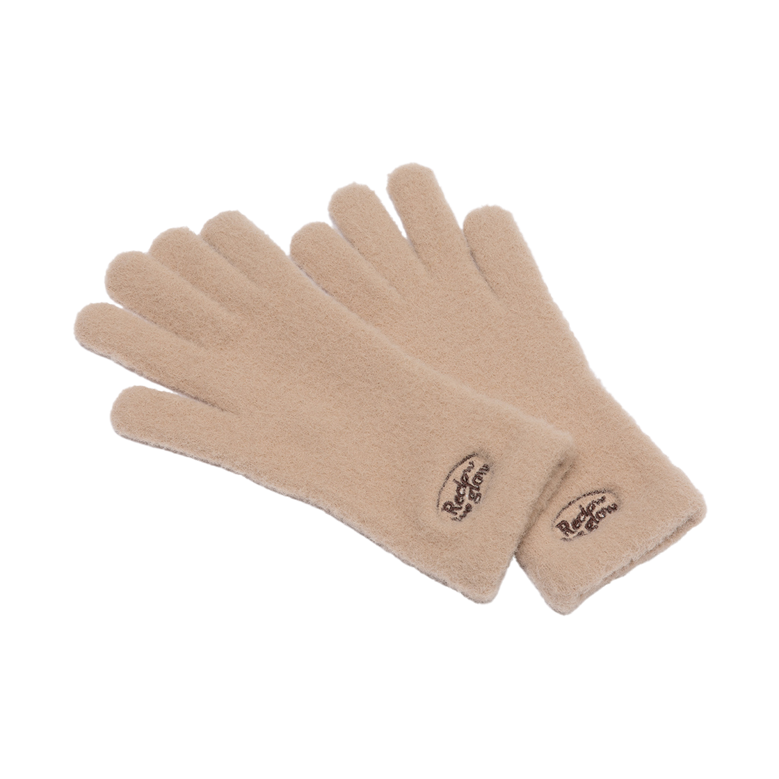 리끌로우 플러피 로고 장갑 베이지(RECLOW Fluffy Logo Glove Beige) - 1