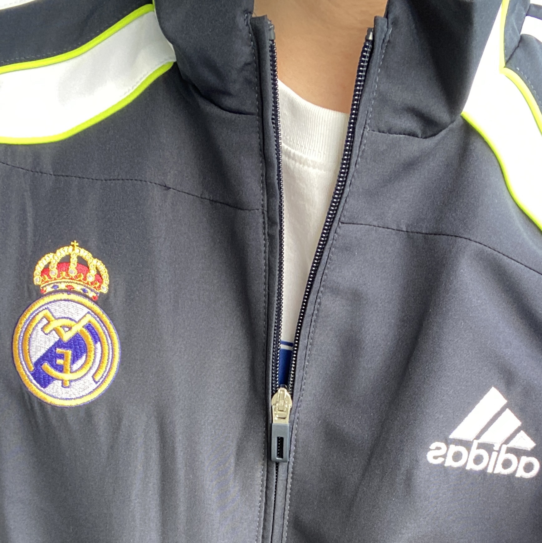 Adidas Real Madrid UBP Track Top Night Navy - KR Sizing 착용 스타일 - 2