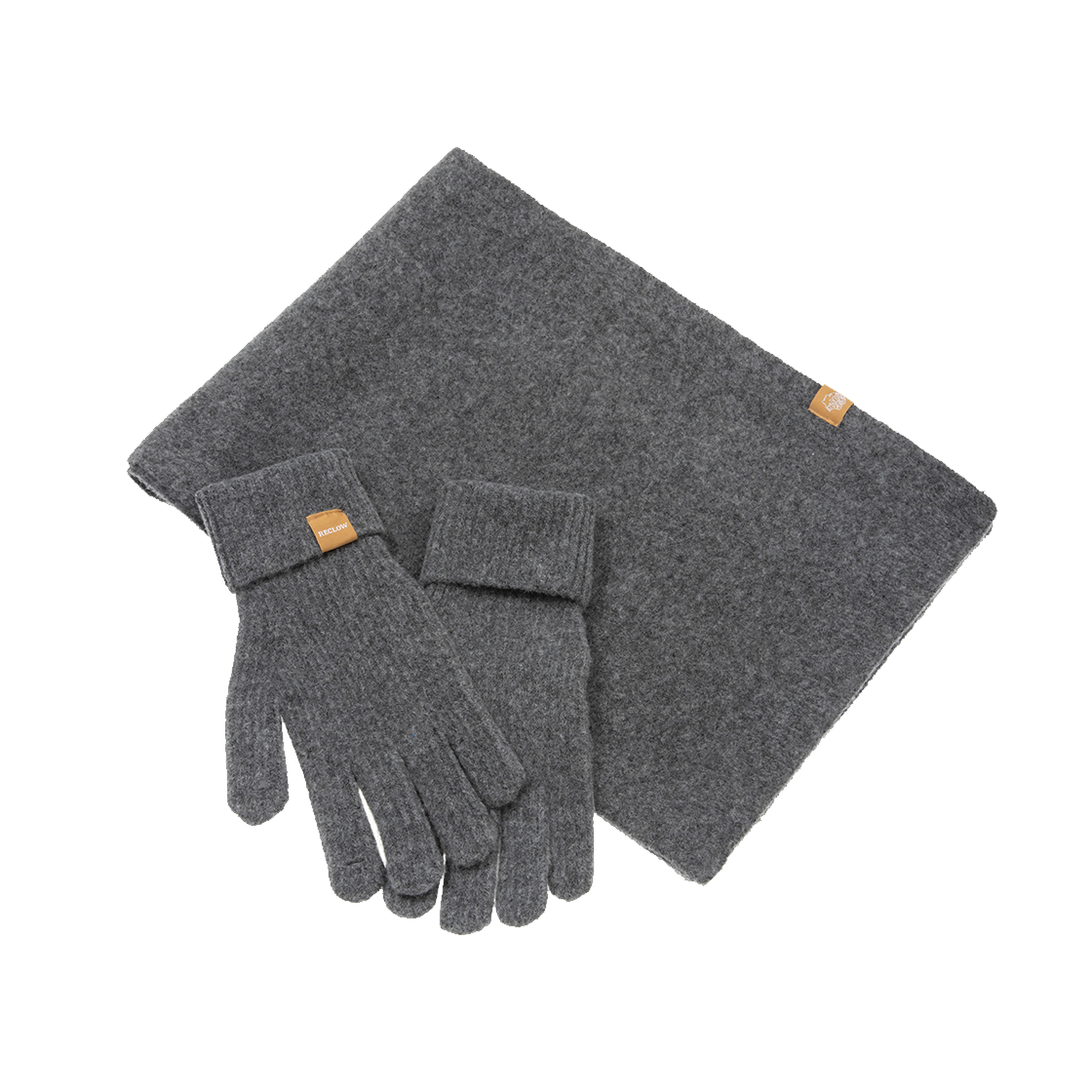 리끌로우 니트장갑 머플러 세트 그레이(RECLOW Knit Gloves Muffler Set Gray)