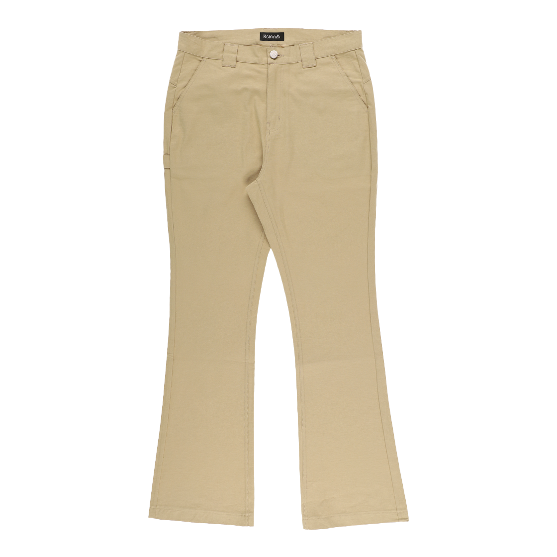 하이산 스냅 버튼 부츠컷 팬츠 - 베이지(Heisan Snap Button Bootscut Pants - Beige)