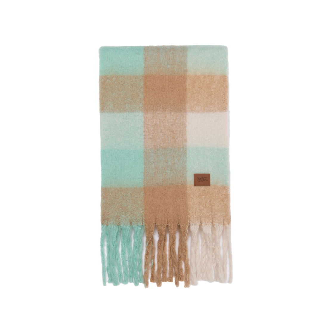 리끌로우 스노우 체크 머플러 민트(RECLOW Snow Check Muffler Mint) - 2