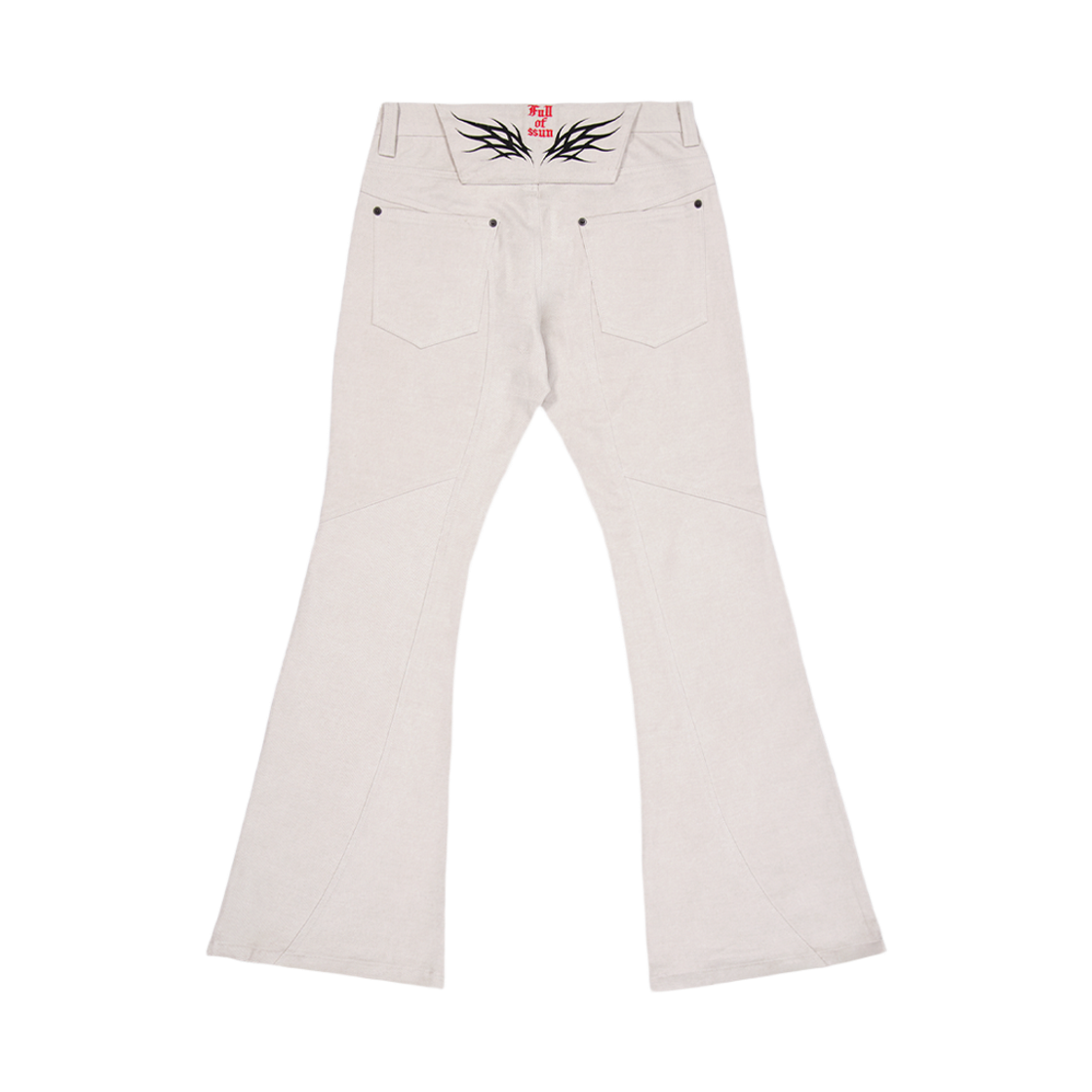 풀오브썬 트램프 스탬프 플레어 팬츠 라이트카키(Full of Ssun Tramp Stamp Flare Pants Light Khaki)