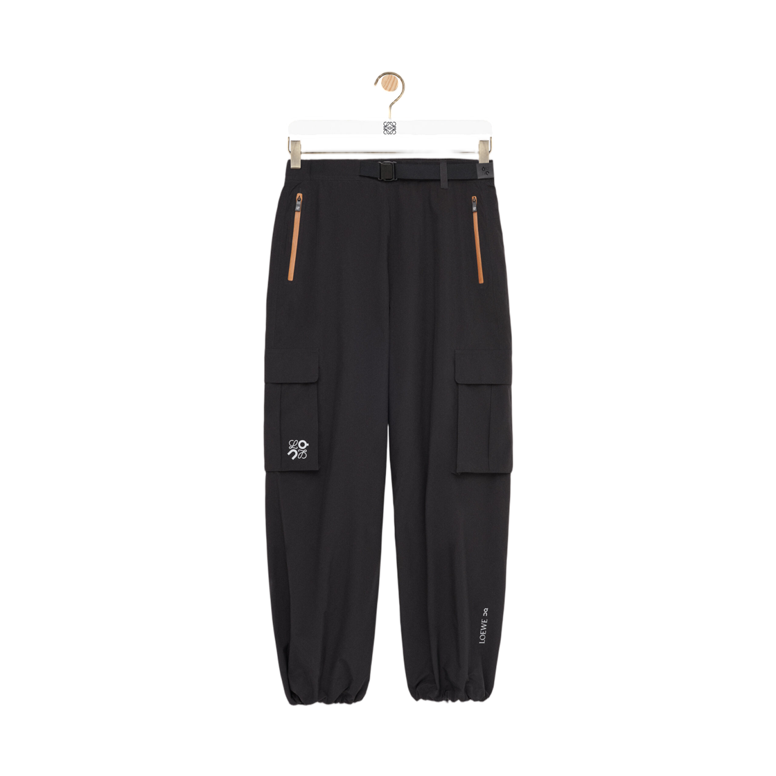 로에베 x 온 러닝 카고 트라우저 테크니컬 쉘 블랙(Loewe x On Running Cargo Trousers In Technical Shell Black)