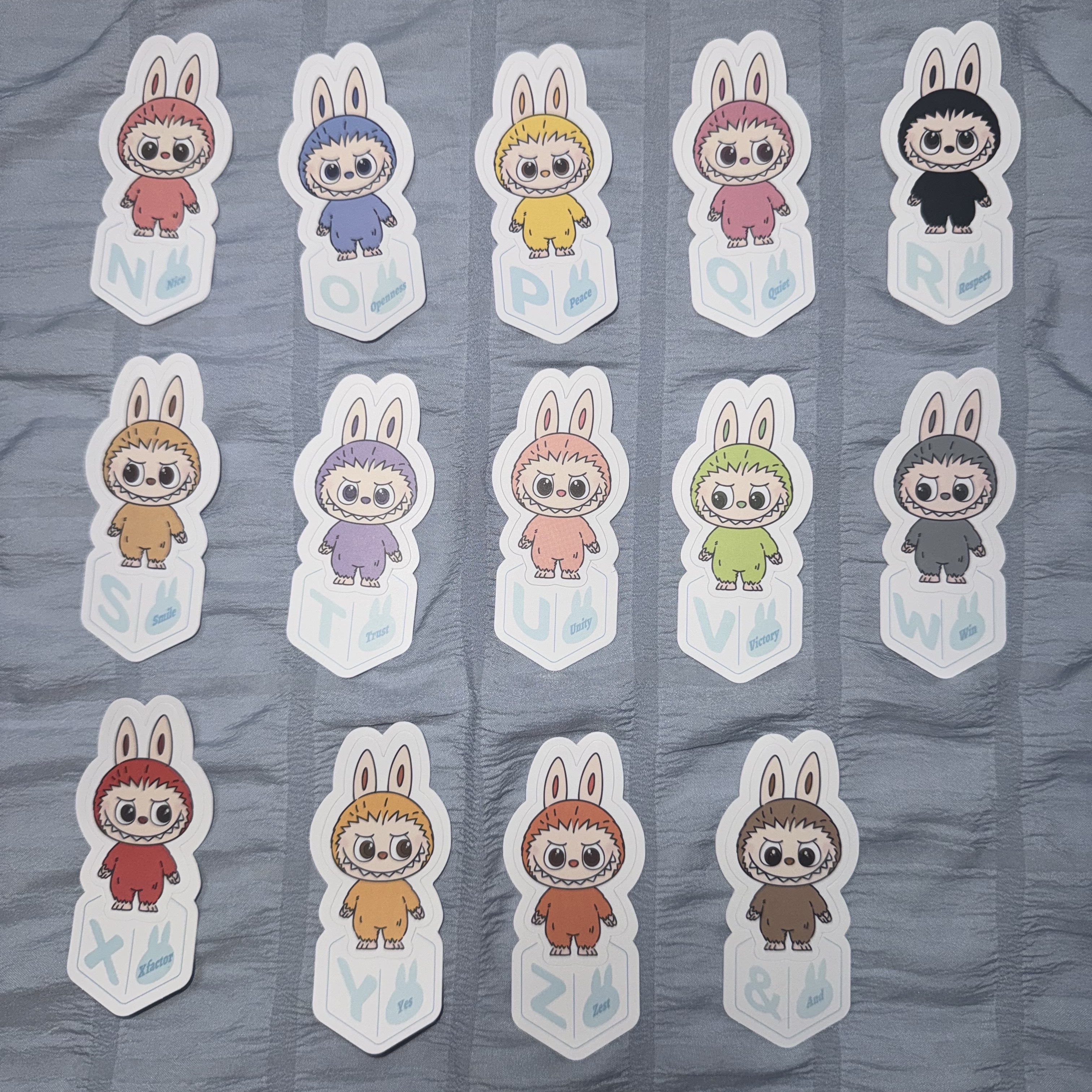 Pop Mart Labubu The Monsters Pin For Love Series Vinyl Plush Pendant Sealed Case (N-Z) (14 Blind Boxes) 착용 스타일 - 3