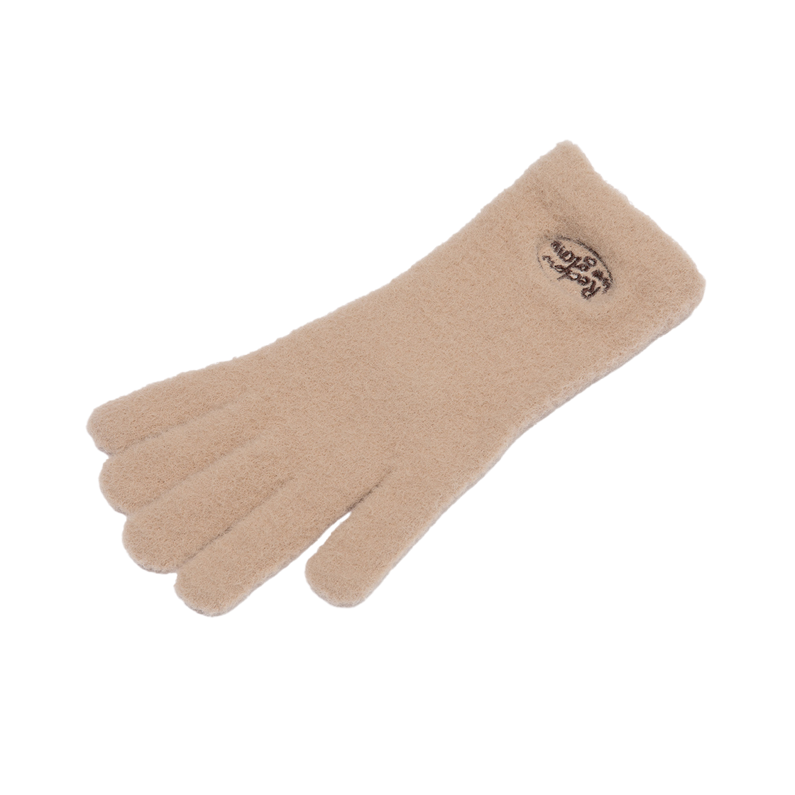 리끌로우 플러피 로고 장갑 베이지(RECLOW Fluffy Logo Glove Beige) - 4
