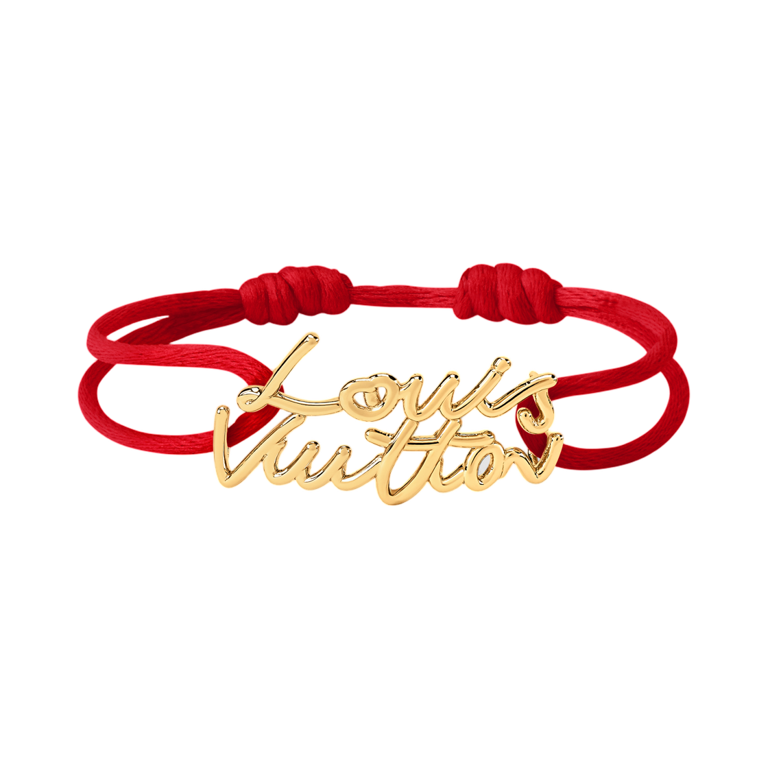 (W) 루이비통 LV 스크립트 브레이슬릿 레드((W) Louis Vuitton LV Script Bracelet Red) - 1