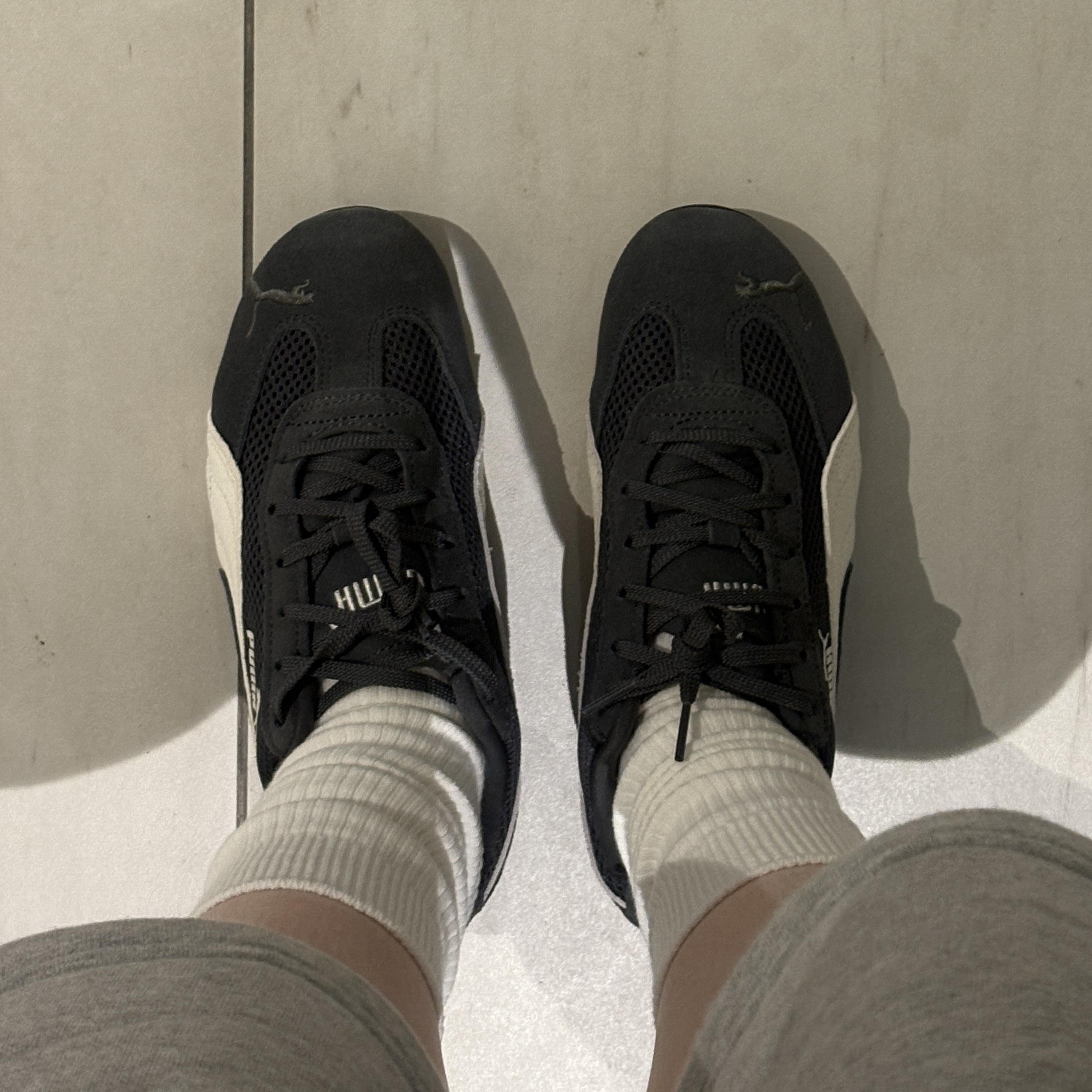Puma Speedcat Mesh Dusky Gray Warm White 착용 스타일 - 2