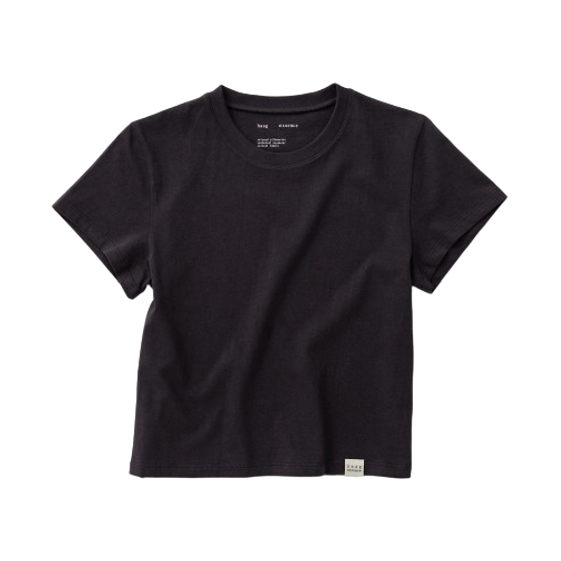 (W) 헤이그 어 레귤러 티셔츠 차콜((W) Haag Minimal T-Shirt Charcoal)