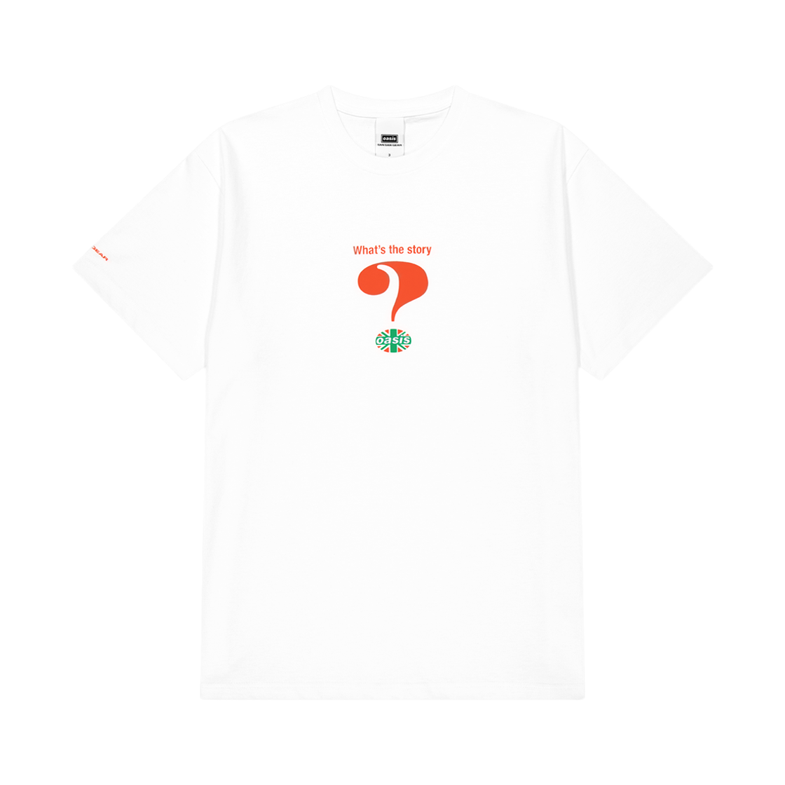 산산기어 X 오아시스 퀘스천 마크 티셔츠 화이트(Sansan Gear x Oasis Question Mark T-Shirt White)