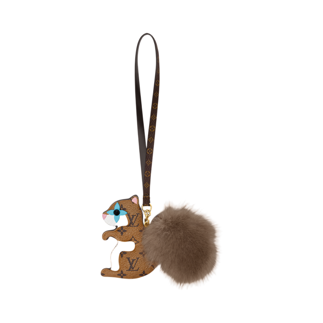 M03218 Louis Vuitton Squirrel LV Fur Friend Bag Charm Monogram