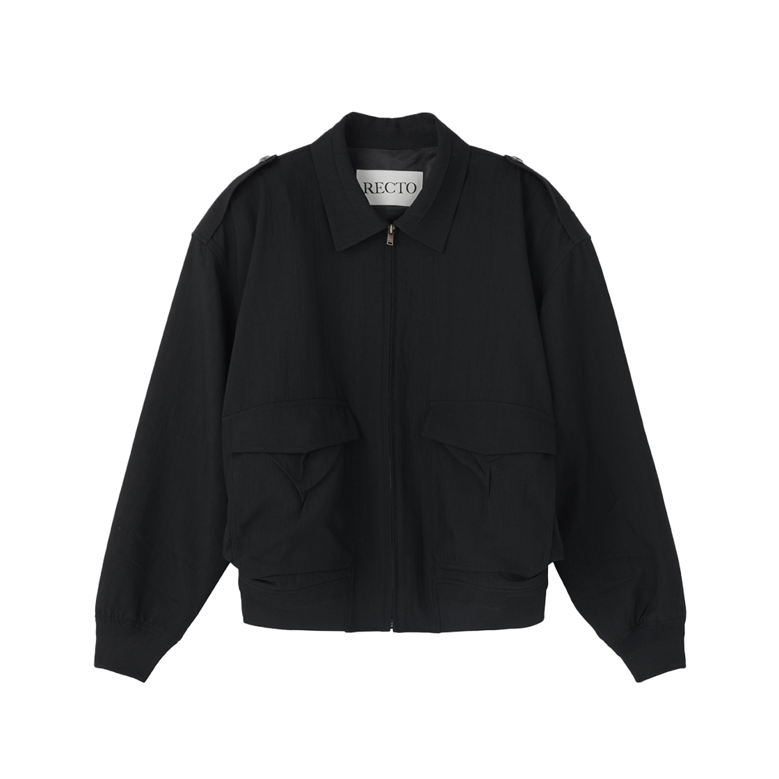 렉토 빈티지 프레스드 크리즈 점퍼 블랙(Recto Vintage Pressed Crease Jumper Black)